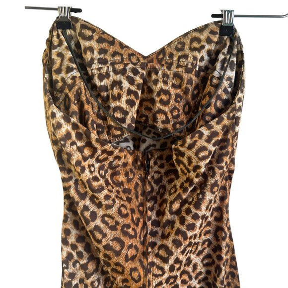 Vintage Leopard-Print Midi Dress, Size Small - Picture 7 of 7